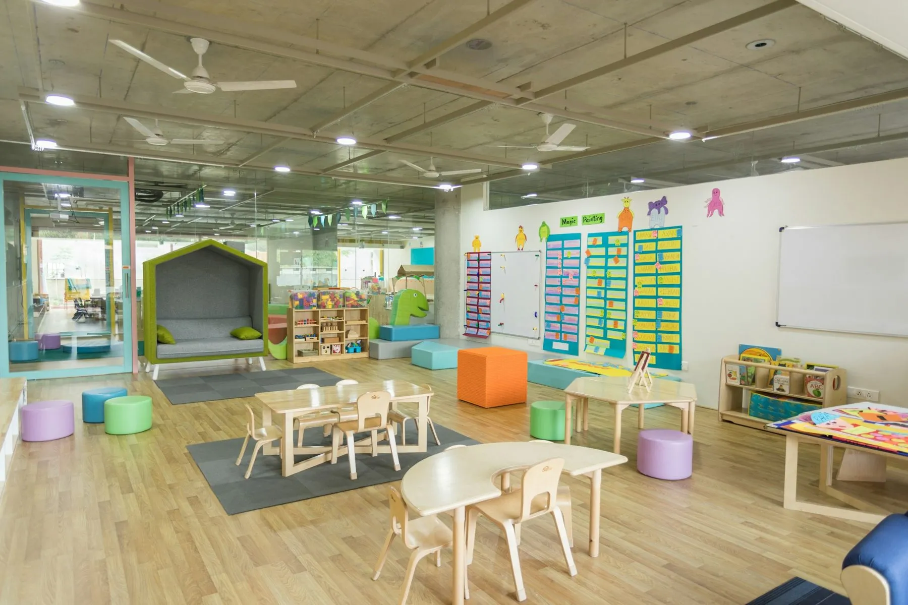 Bright, airy classrooms