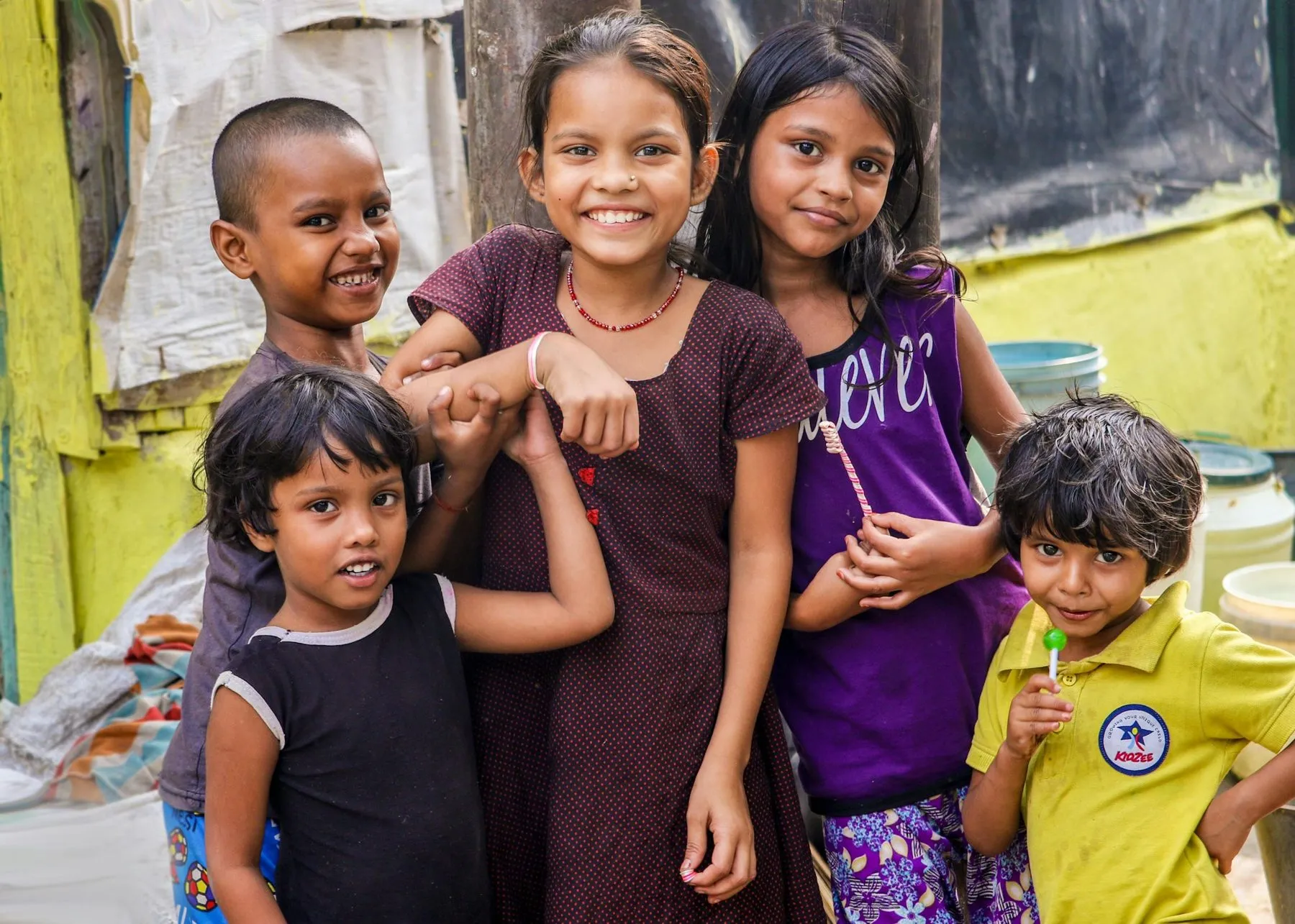 A group of smiling children